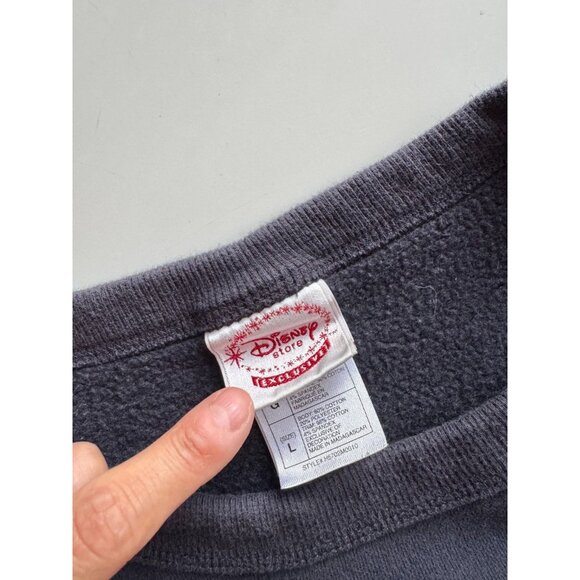 DISNEY Navy Mickey Mouse "Mouse of Mystery" Cotton Fleece Sweatshirt, Size L - Picture 9 of 12